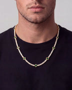 Clover Necklace | Malachite Gold 2