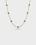 Clover Necklace | Malachite Gold 1