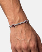 Clover Bracelet | Burgundy Silver 2