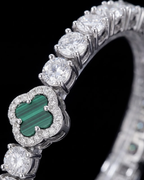 Clover Necklace | Malachite Silver 5