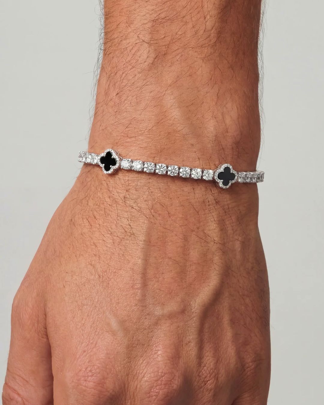 Clover Bracelet | Onyx Black Silver 2