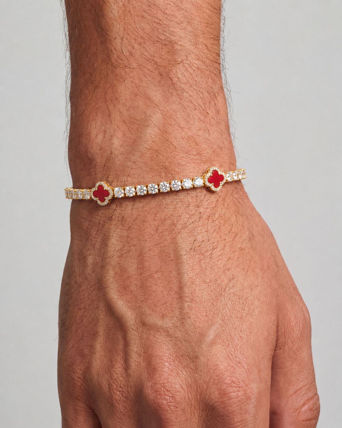 Clover Bracelet | Burgundy Gold 2