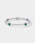 Clover Bracelet | Malachite Silver 1