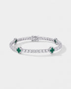 Clover Bracelet | Malachite Silver 1