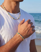 Clover Bracelet | Malachite Gold 4