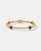 Clover Bracelet | Onyx Black Gold 1