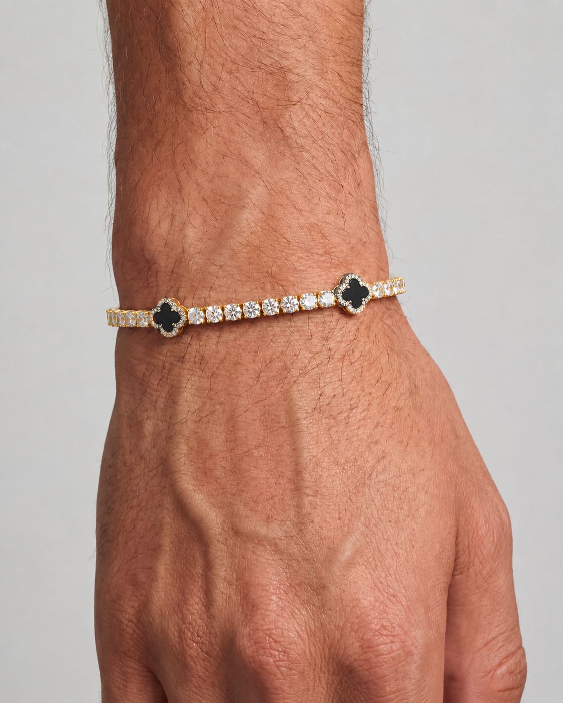 Clover Bracelet | Onyx Black Gold 2
