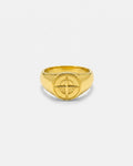 Pureform Compass Ring | PVD Gold 1