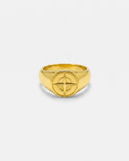 Pureform Compass Ring | PVD Gold 1