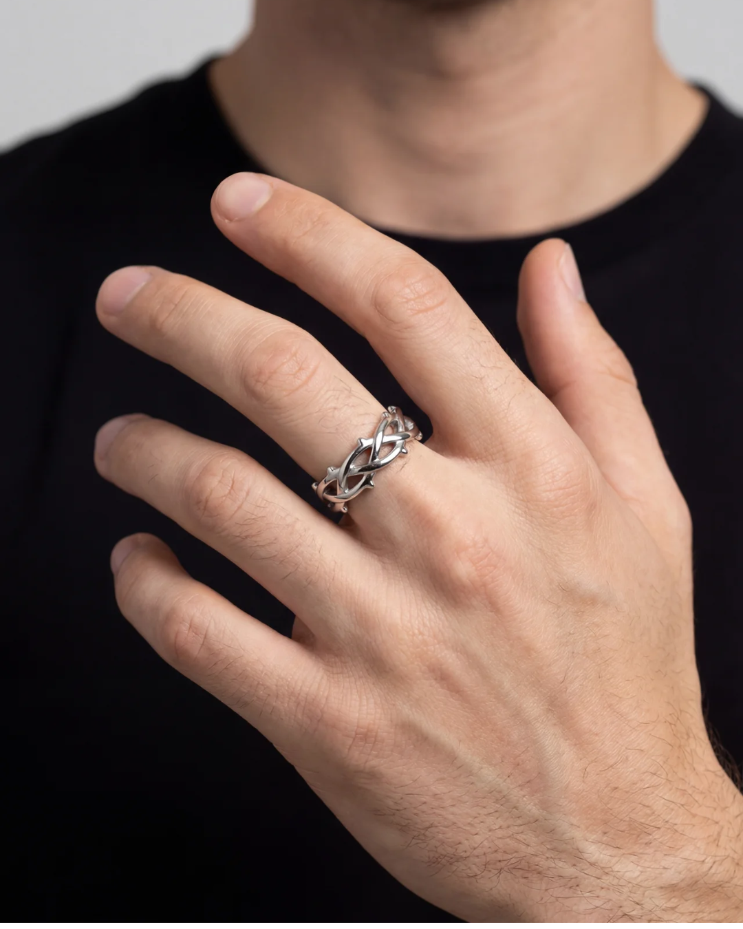 Crown Of Thorns Ring I Silver 2