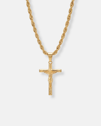 Crucifix Pendant Necklace I Gold 1