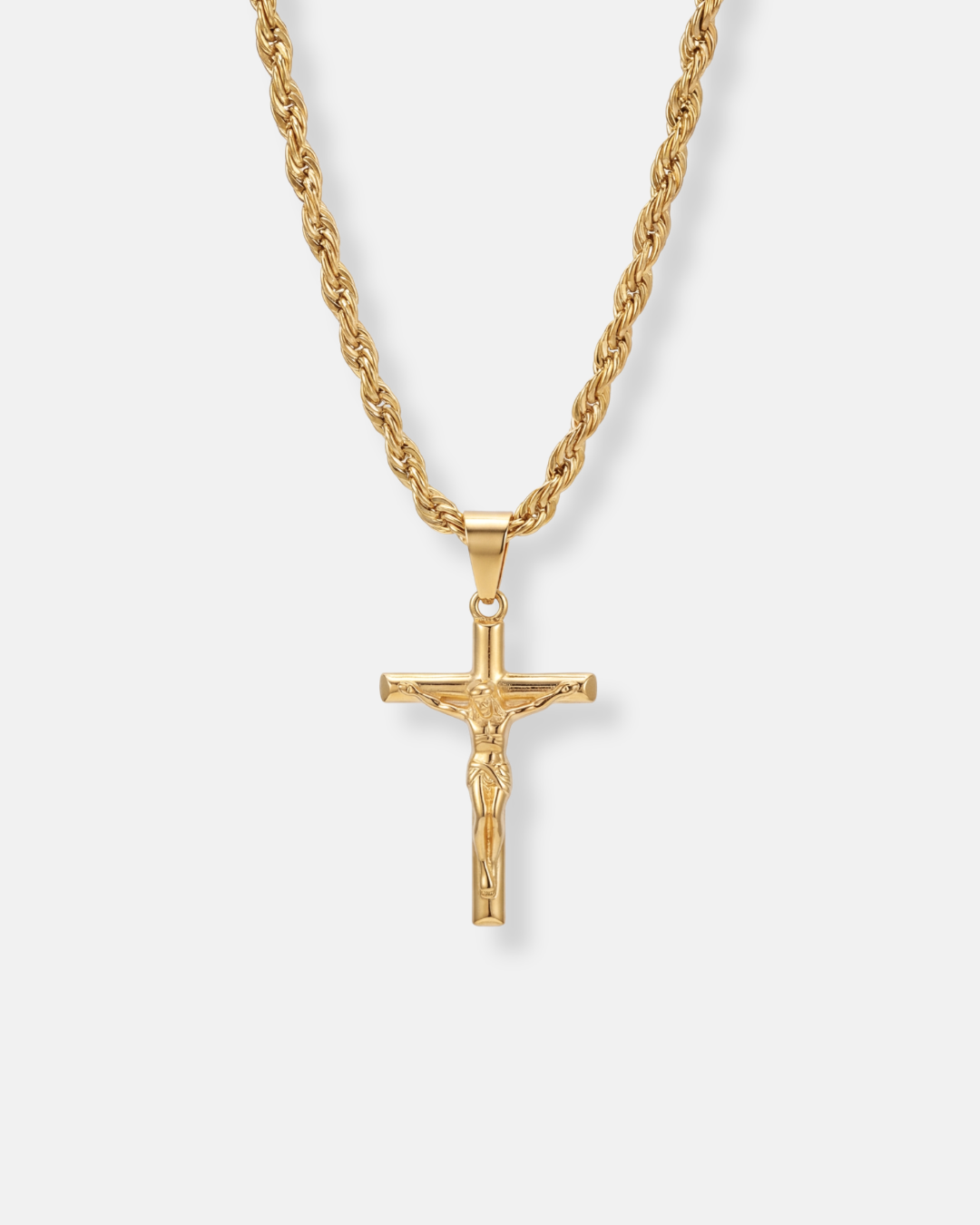 Crucifix Pendant Necklace I Gold 1