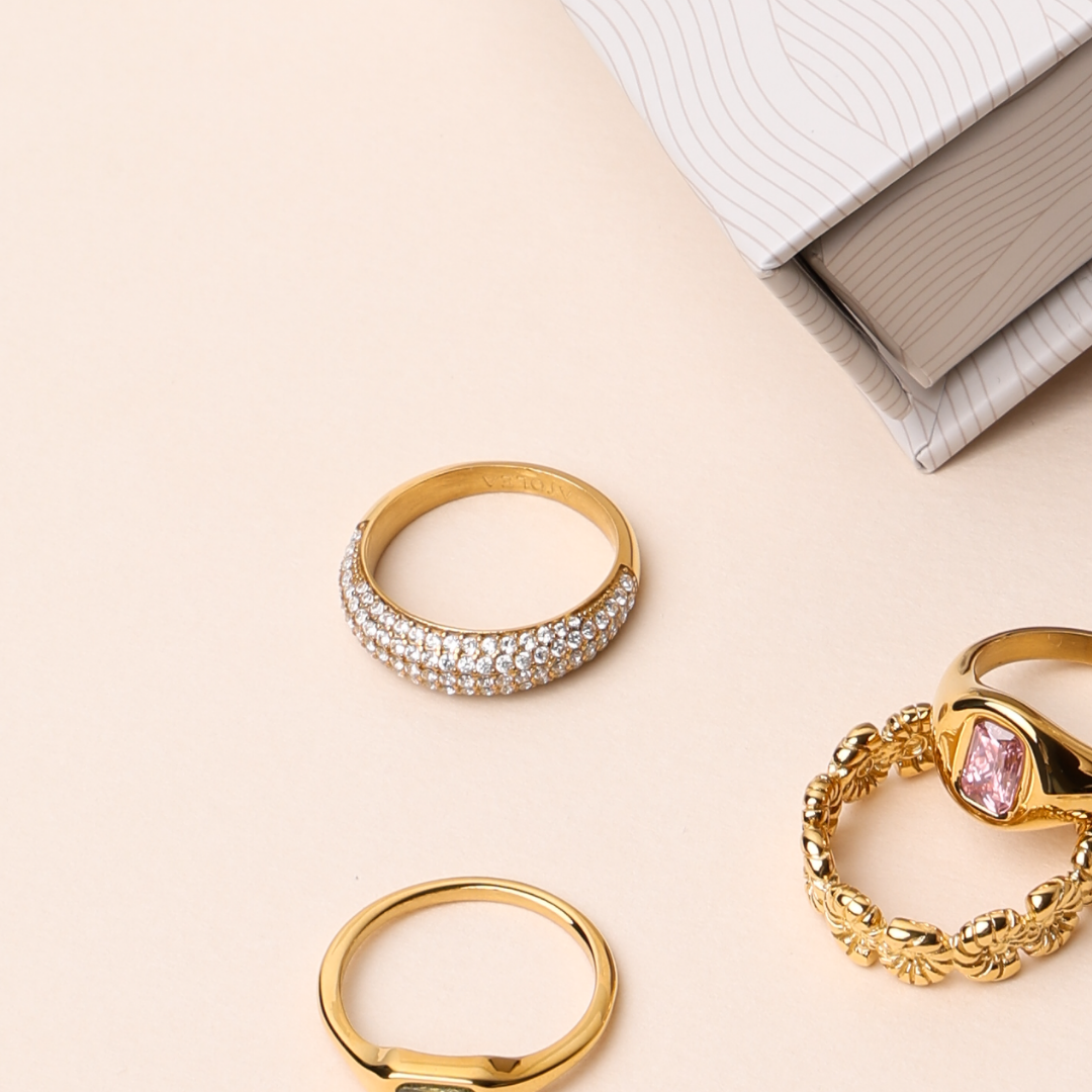 "Day & Night" Ring Set 4