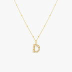 Pearl Initial Necklace 12
