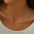 Dainty Gold Pearl Choker 1