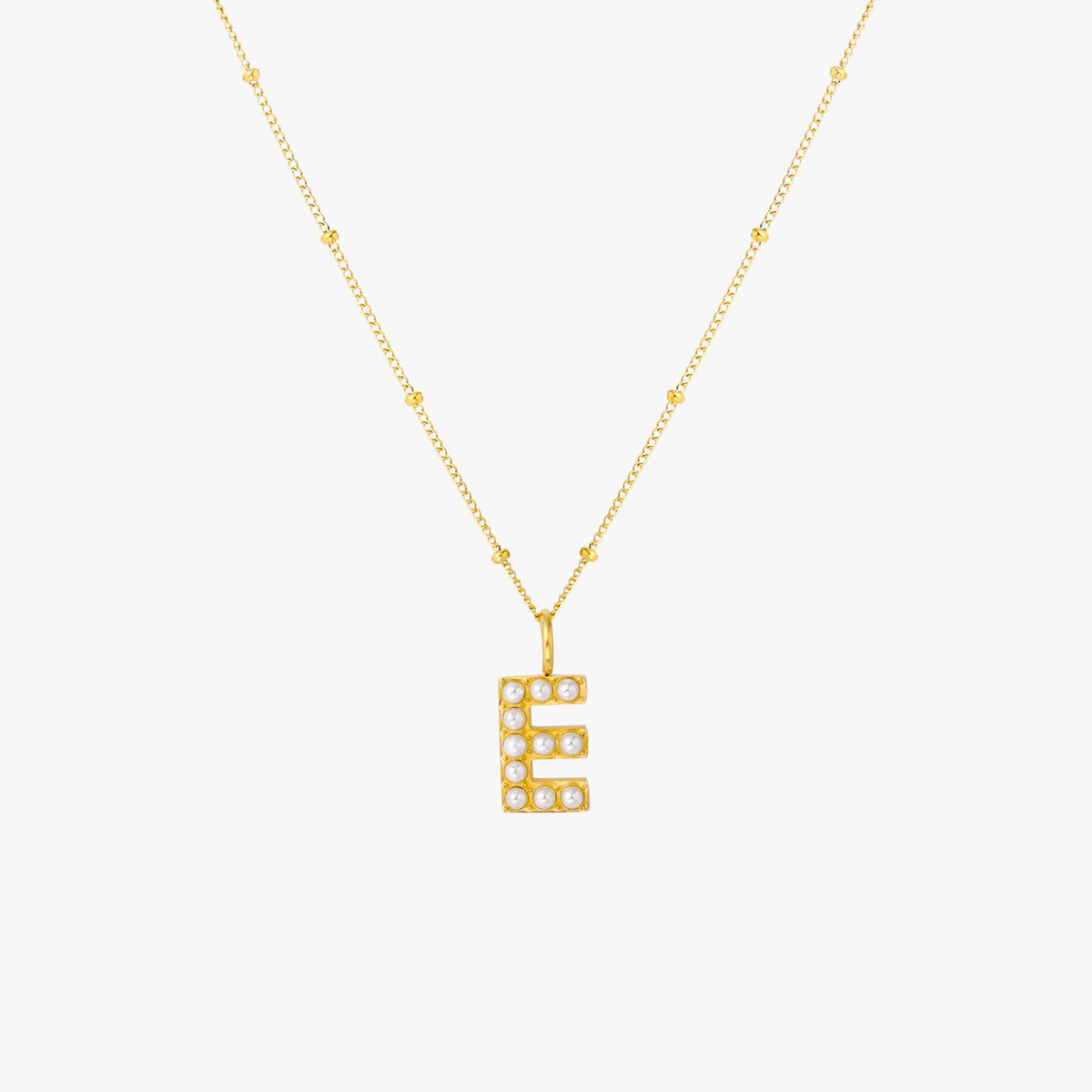 Pearl Initial Necklace 13