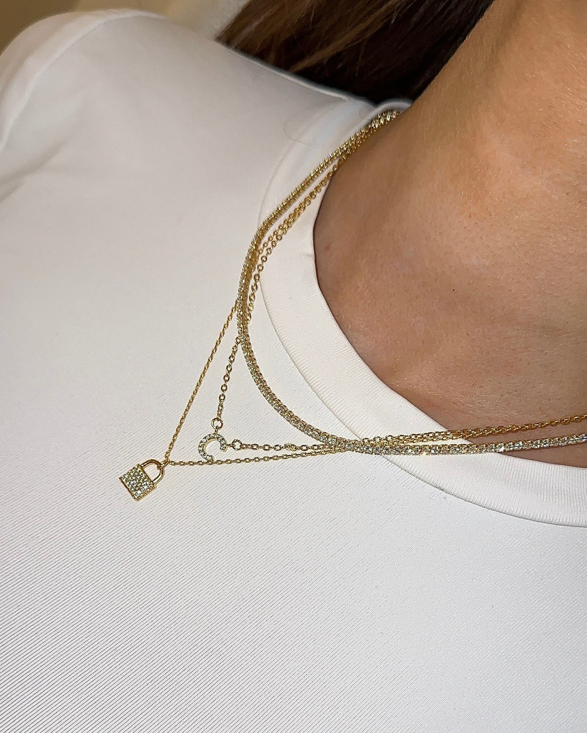 Crystal Initial Necklace 5