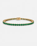 Tennis Bracelet | Emerald Green 14K Gold 1