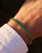 Reserva Tennis Bracelet | Emerald Green 14K Gold 4