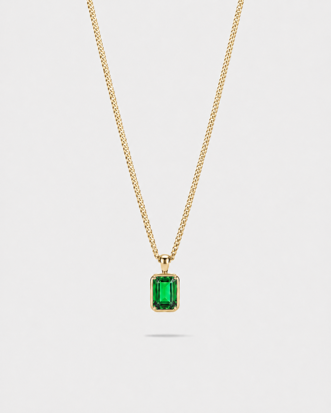 Emerald Pendant Necklace | 1 Carat 18K Gold 1