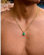 Emerald Pendant Necklace | 1 Carat 18K Gold 7