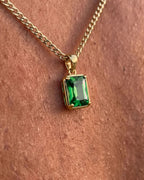 Emerald Pendant Necklace | 1 Carat 18K Gold 9