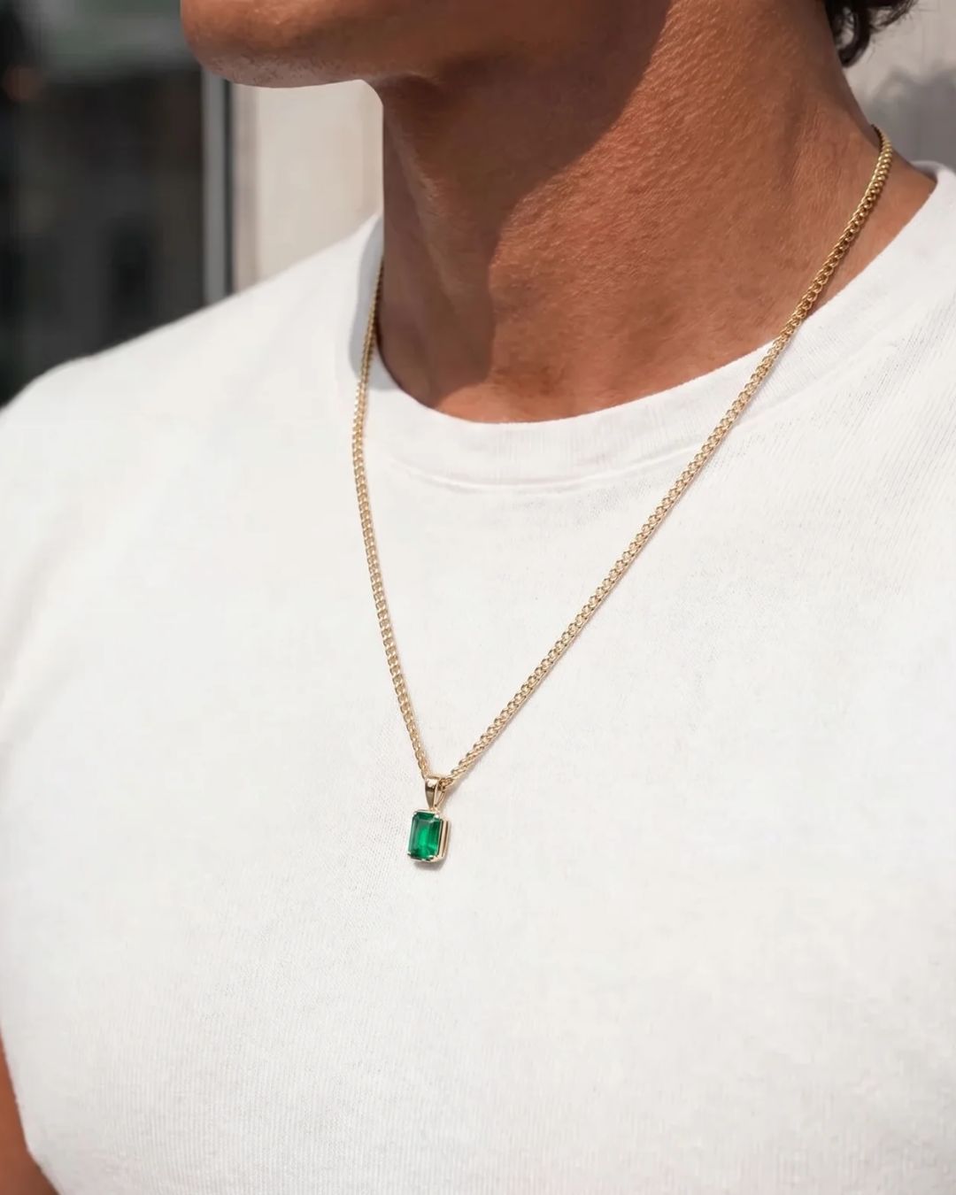Emerald Pendant Necklace | 1 Carat 18K Gold 6