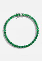 Reserva Tennis Bracelet | Emerald Green Silver 6