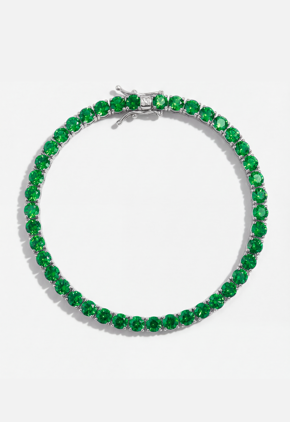 Reserva Tennis Bracelet | Emerald Green Silver 6