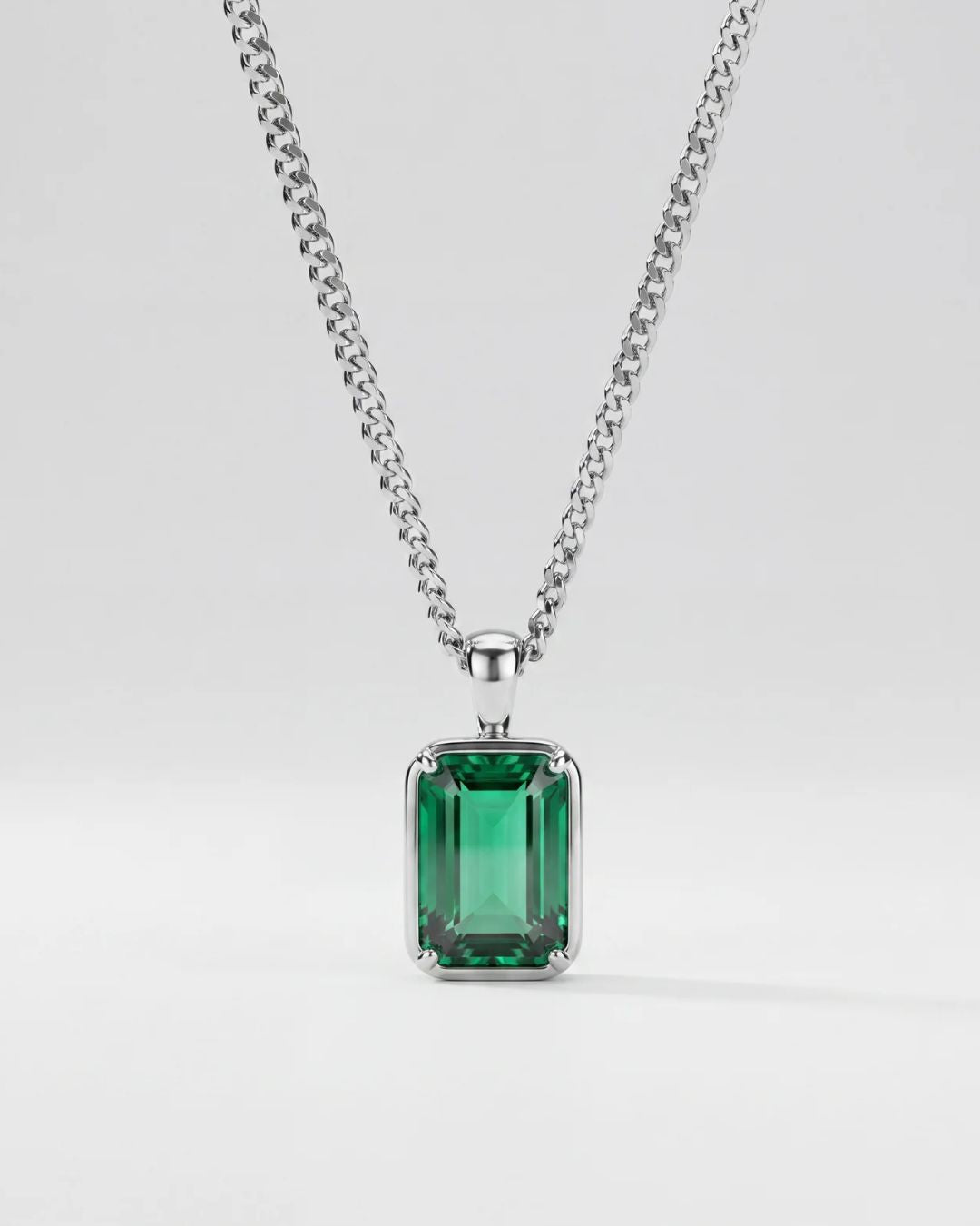 Emerald Pendant Necklace | 1 Carat 7