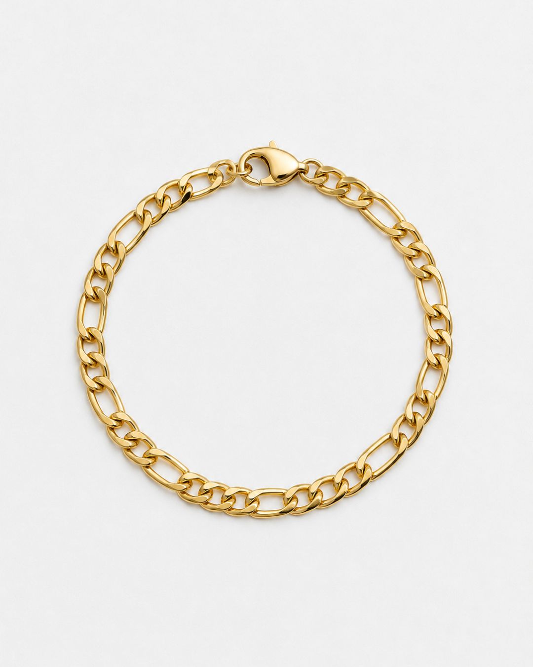 Figaro Bracelet 6mm | 18K Gold 1