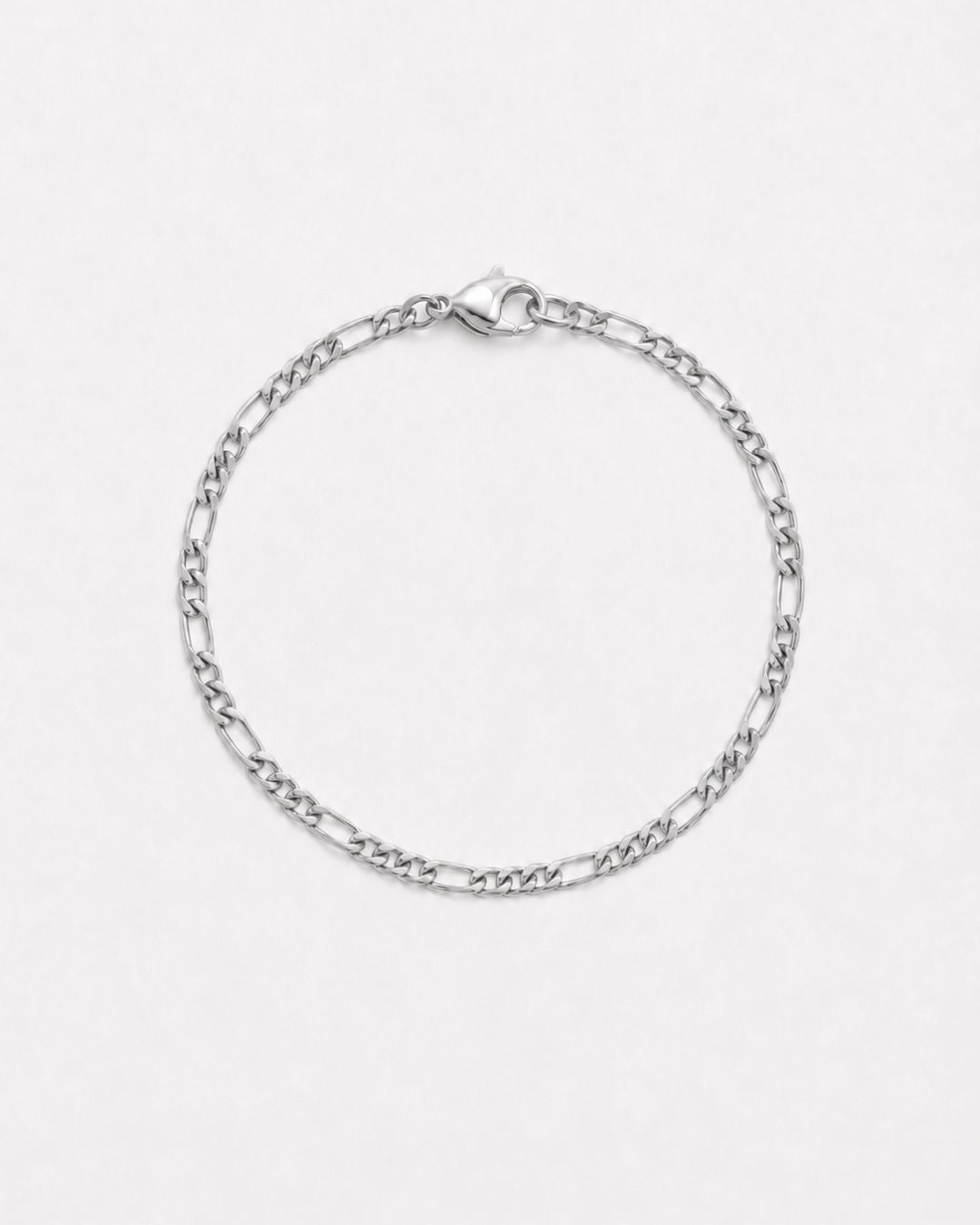 Figaro Bracelet 3mm | Silver 1