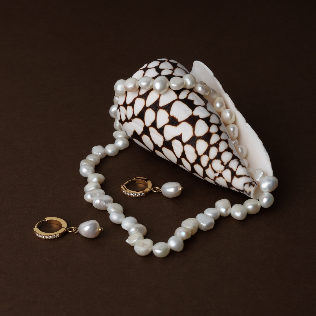 Freshwater Pearl Hoop Earrings 5