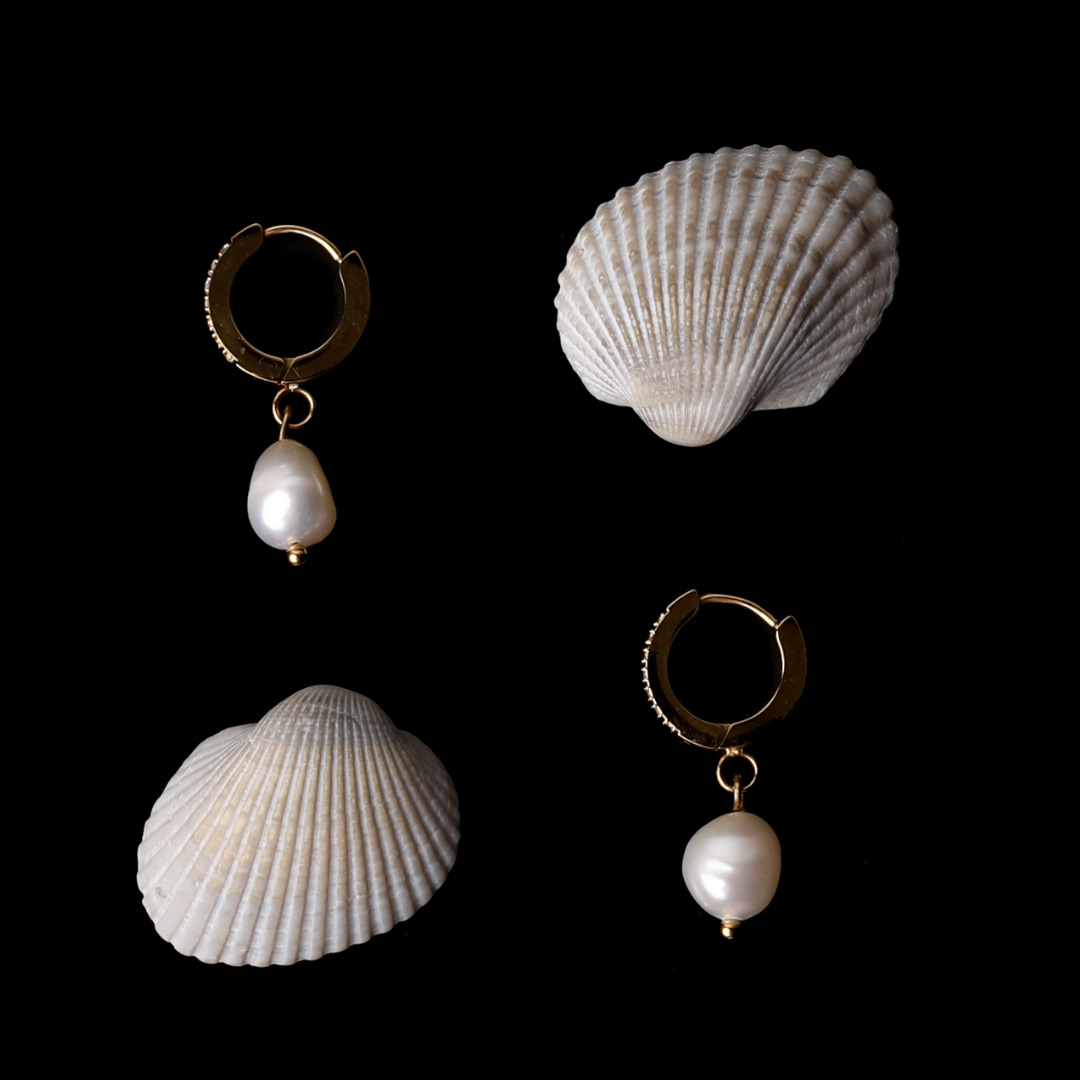 Freshwater Pearl Hoop Earrings 4