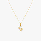 Pearl Initial Necklace 15