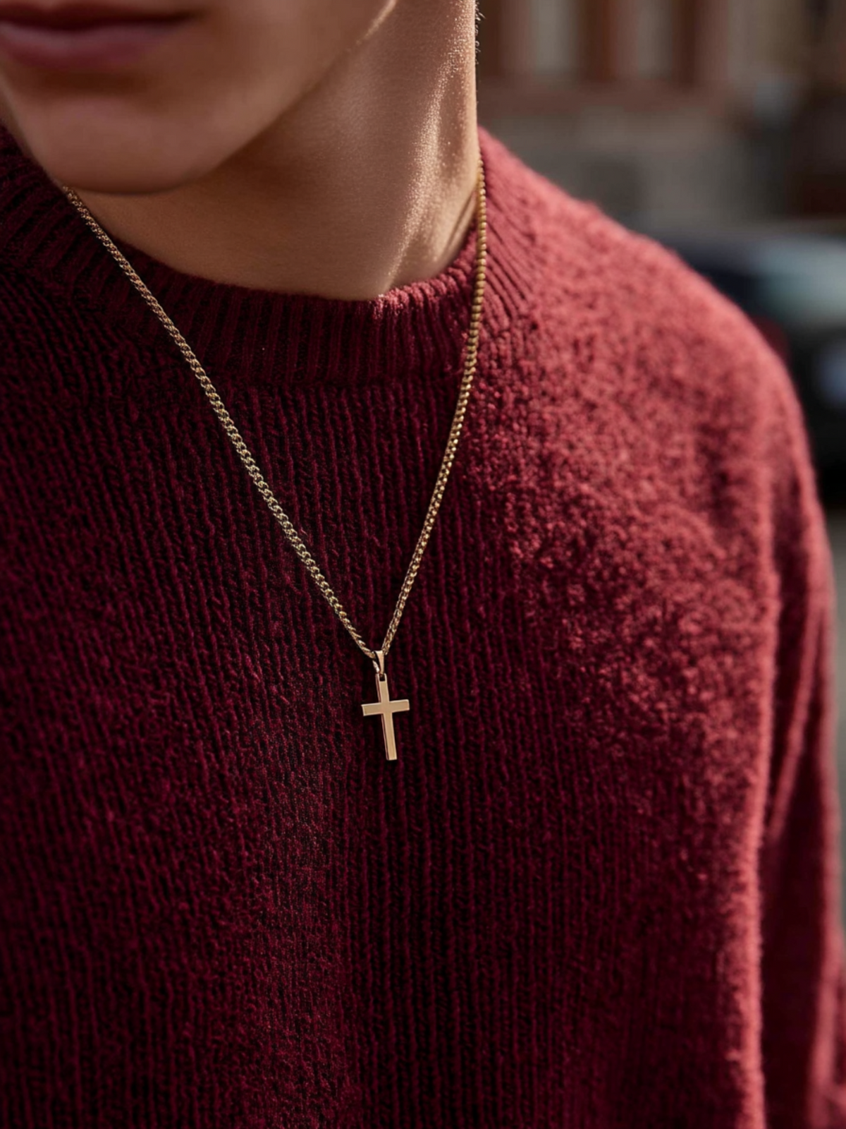 Eterna Cross Necklace | 14K Gold 7