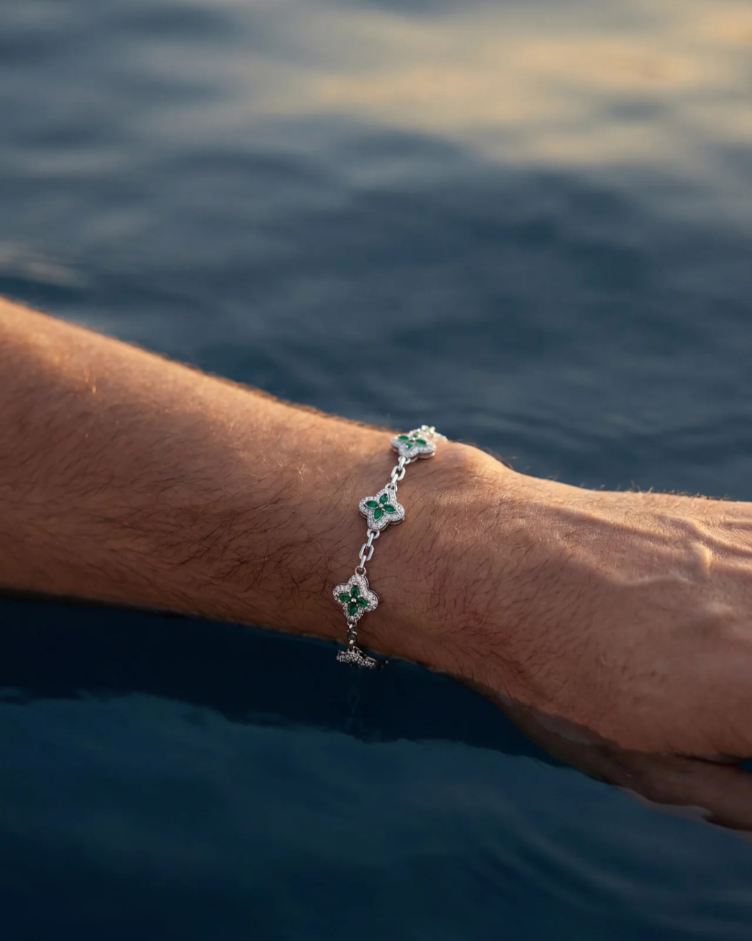 Green Flower Bracelet 3
