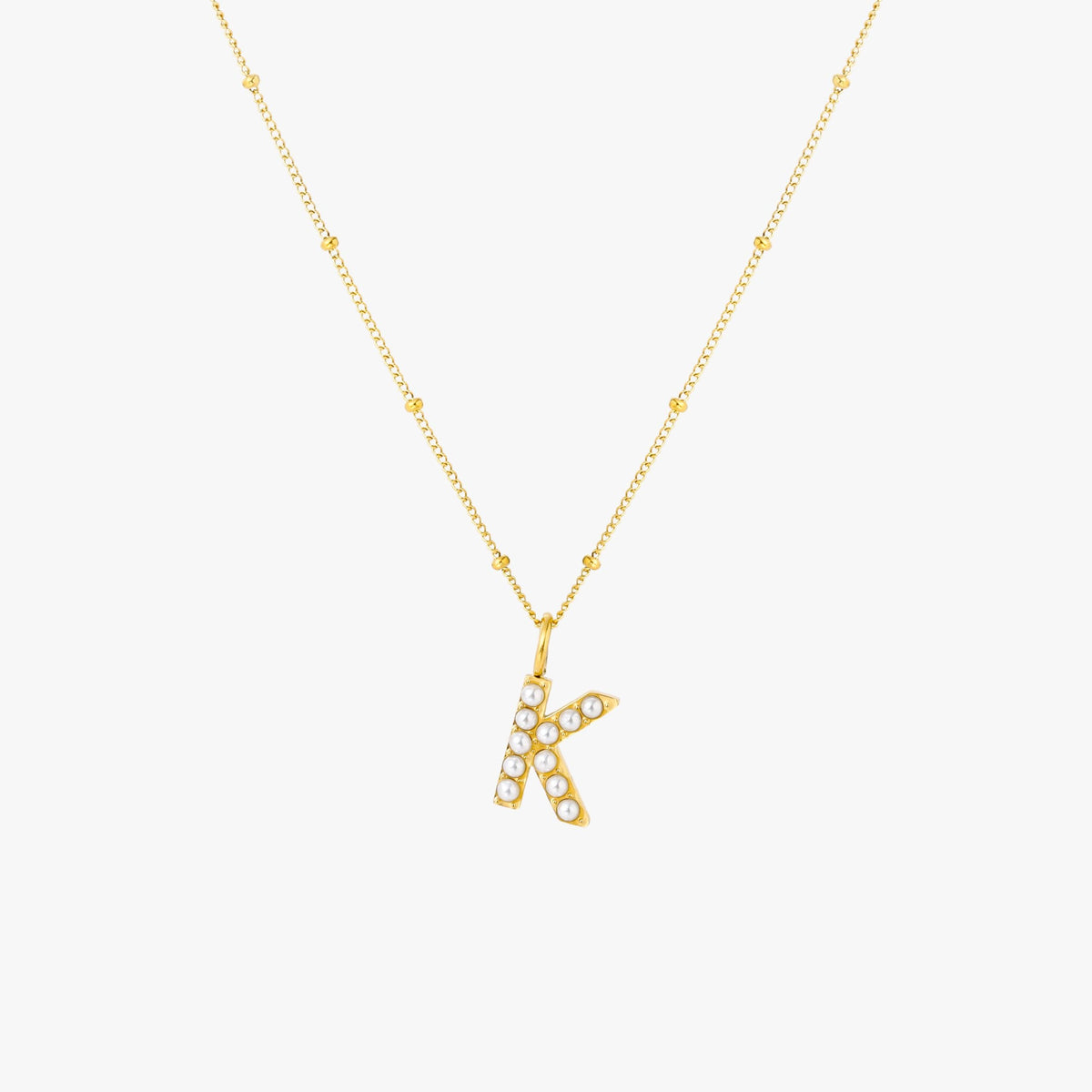 Pearl Initial Necklace 19