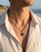 Lapis Lazuli Pendant Necklace | Gold 2