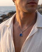 Lapis Lazuli Pendant Necklace | Silver 2