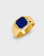 Lapis Lazuli Signet Ring | Gold 5