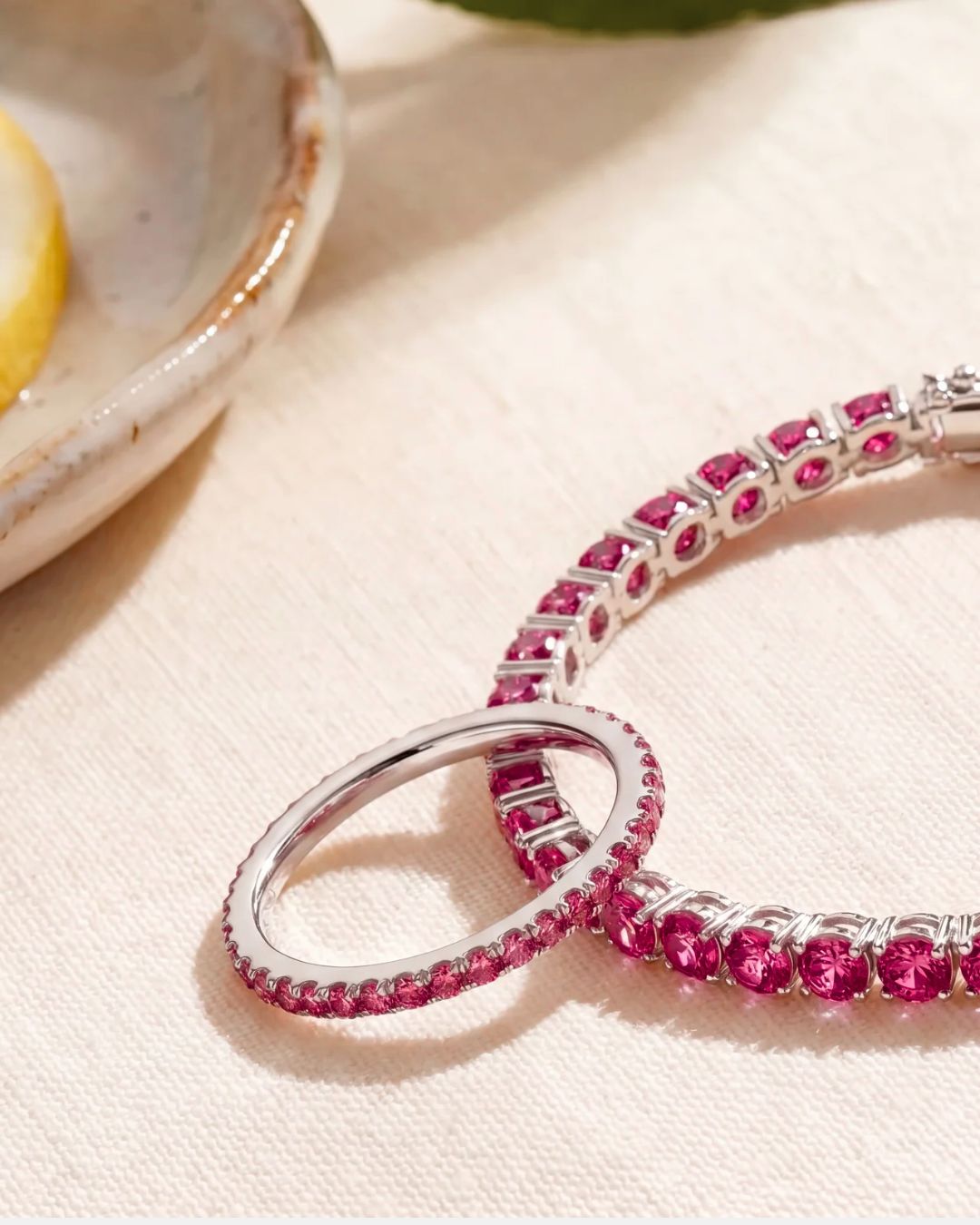 Mar Rosa Bracelet | Deep Rose Silver 3