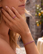 Mar Rosa Bracelet | Deep Rose Silver 4
