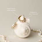 Mini Pearl Huggies Earrings 2