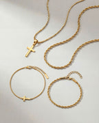 Minimal Cross x Tresse Acier Bundle | Gold 8