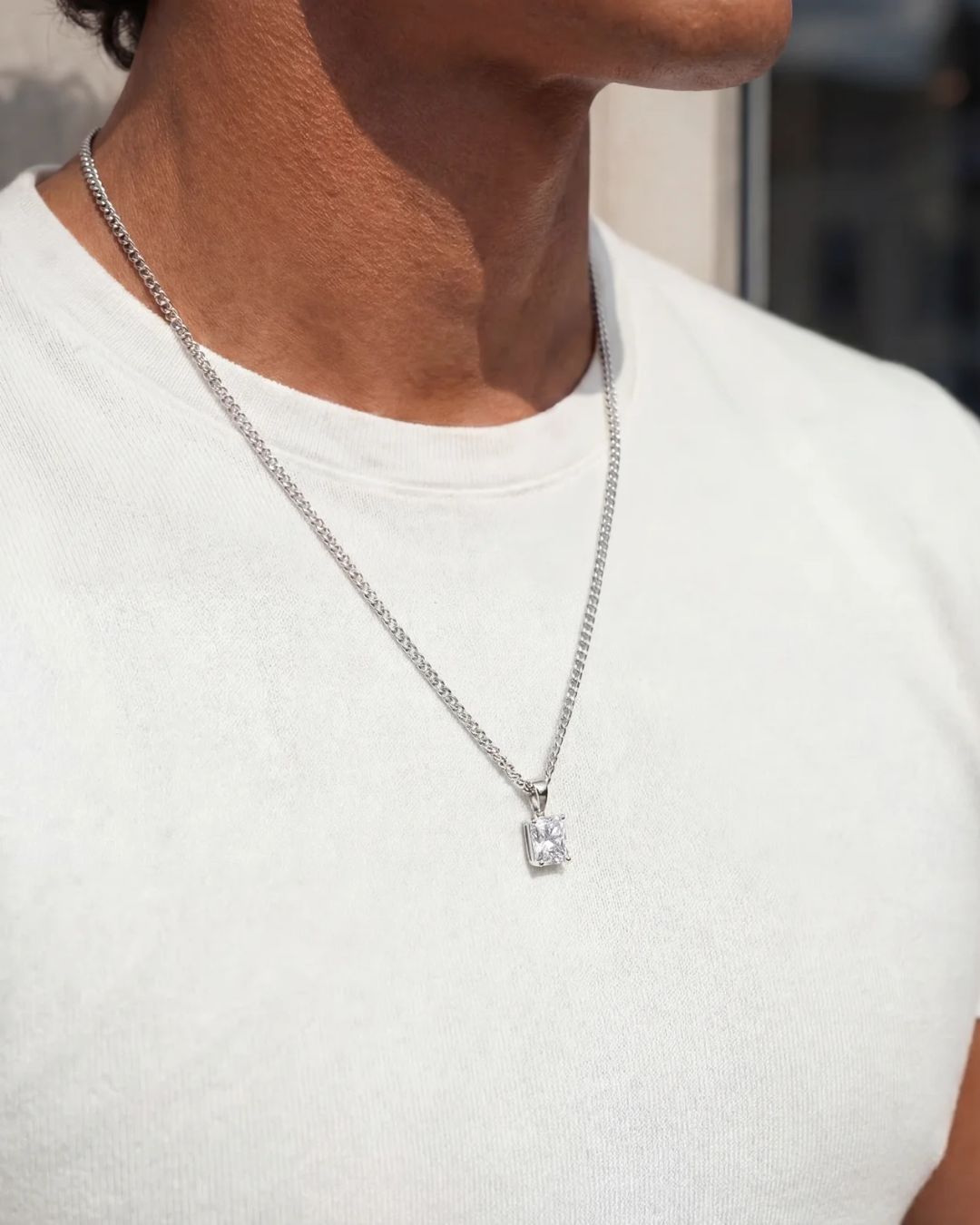 Moissanite Pendant Necklace | 1 Carat 6