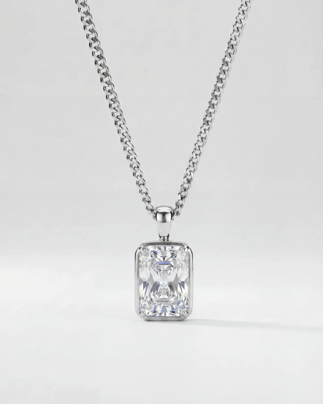 Moissanite Pendant Necklace | 1 Carat 7