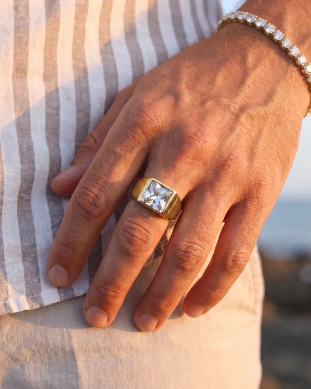 Moissanite Ring | Gold 4