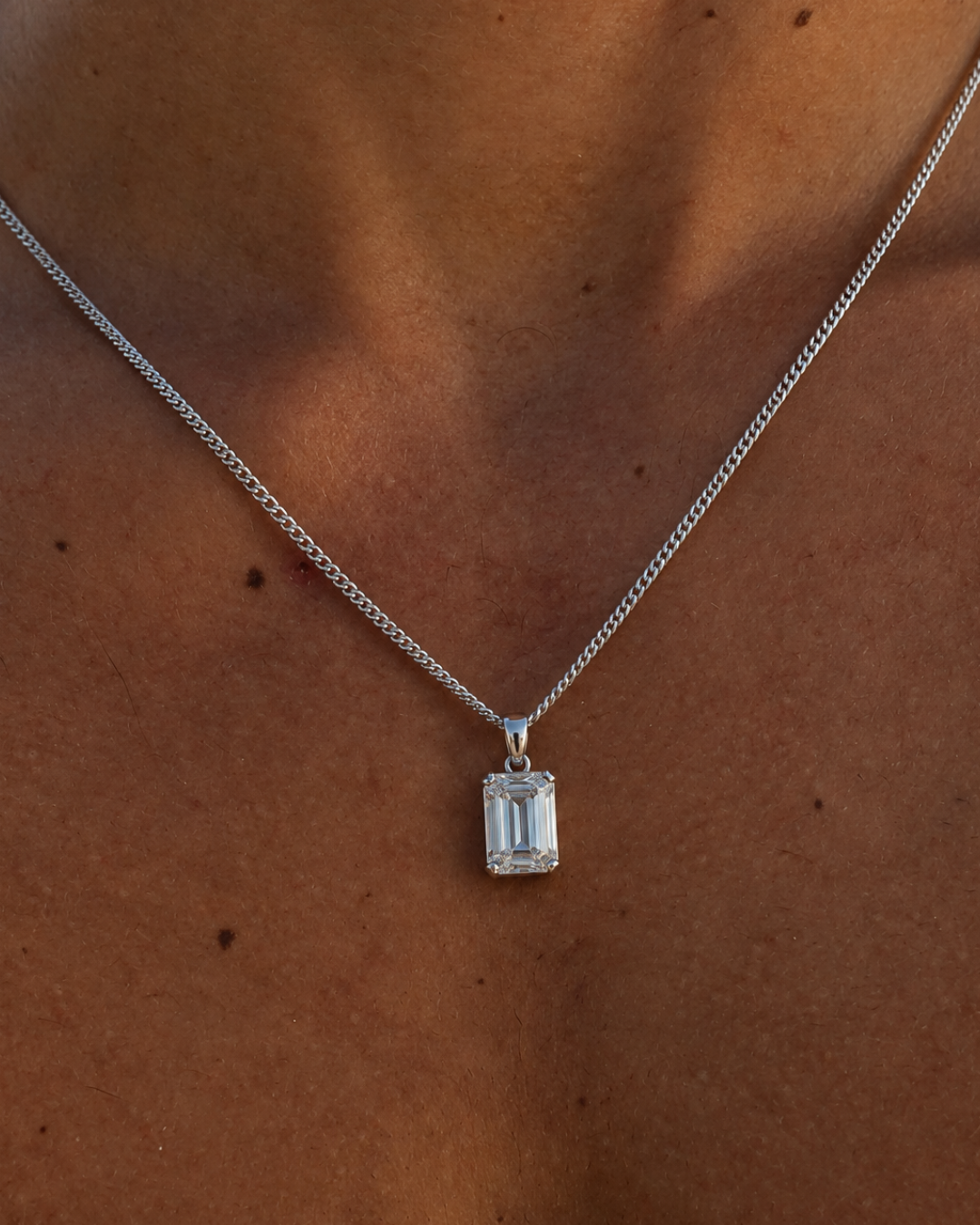 Moissanite Pendant Necklace | 2 Carat 5