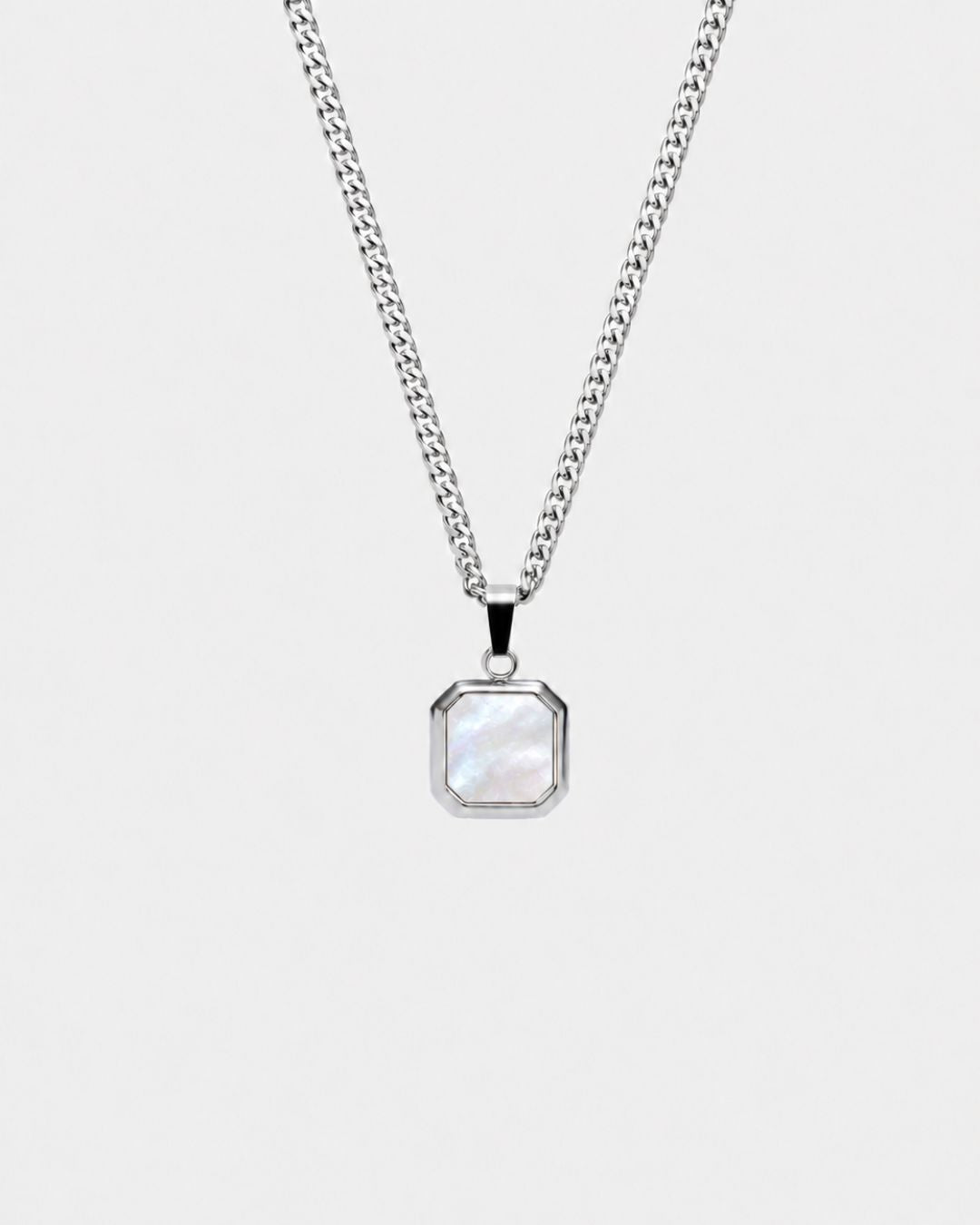 Mother of Pearl Pendant Necklace | Silver 1